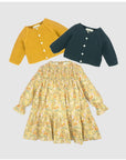Mustard Knitted Cardigan for Baby Girl