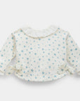 Blouse with star print for babies
