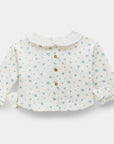 Blouse with star print for babies