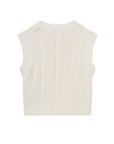 Knitted White Vest MIBONBóN