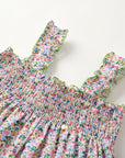 Sleeveless summer floral top for girls