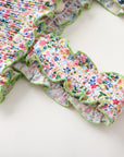 Sleeveless summer floral top for girls
