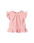 Pink Gingham Blouse for Girls