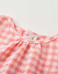 Pink Gingham Blouse for Girls