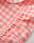 Pink Gingham Blouse for Girls