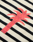 Sleeveless striped t-shirt for girls
