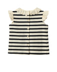 Sleeveless striped t-shirt for babies