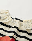 Sleeveless striped t-shirt for babies