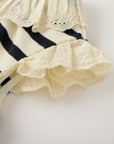 Sleeveless striped t-shirt for babies