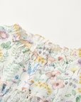 FLORAL BLOUSE SHORT SLEEVE