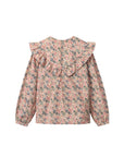 Floral pink blouse long sleeve