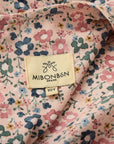 Floral pink blouse long sleeve