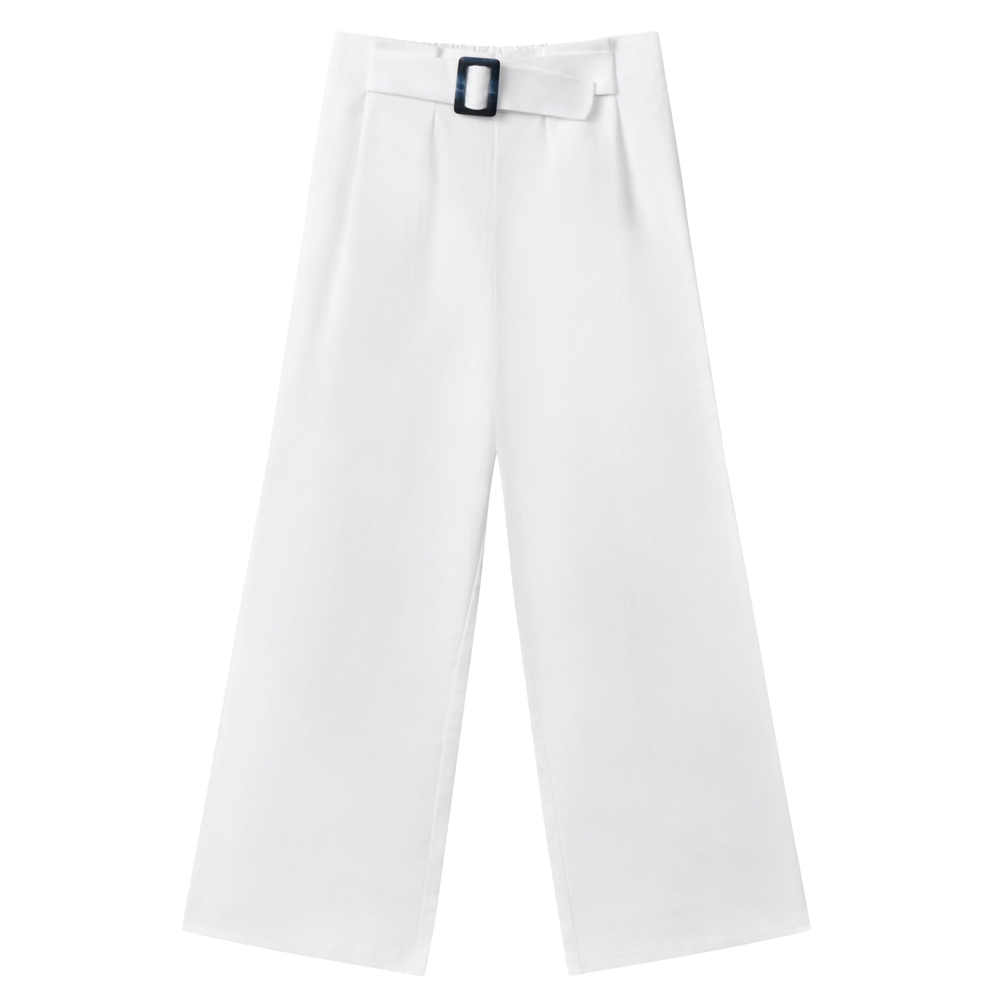 Girls Trousers with White Twill Waistband