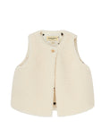 White puffer vest on a white background