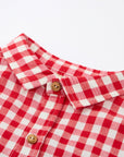 MIBONBON Red and white checkered shirt