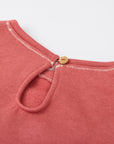 Red sweatshirt with a white flower from MIBONBON