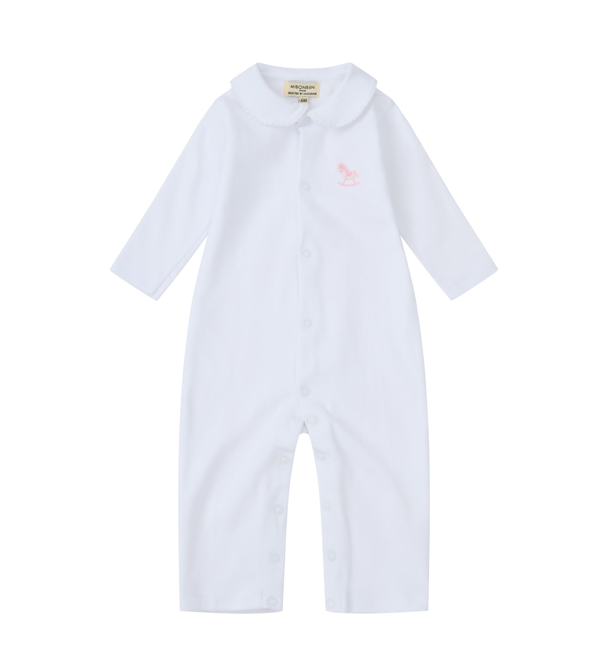 Baby Girl Pink and white overall pyjama