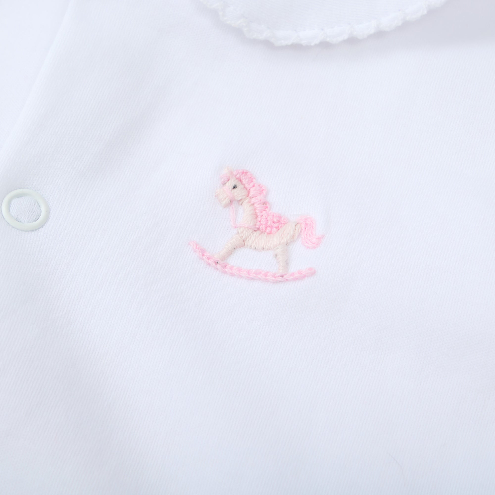 Baby Girl Pink and white overall pyjama