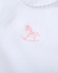 Baby Girl Pink and white overall pyjama
