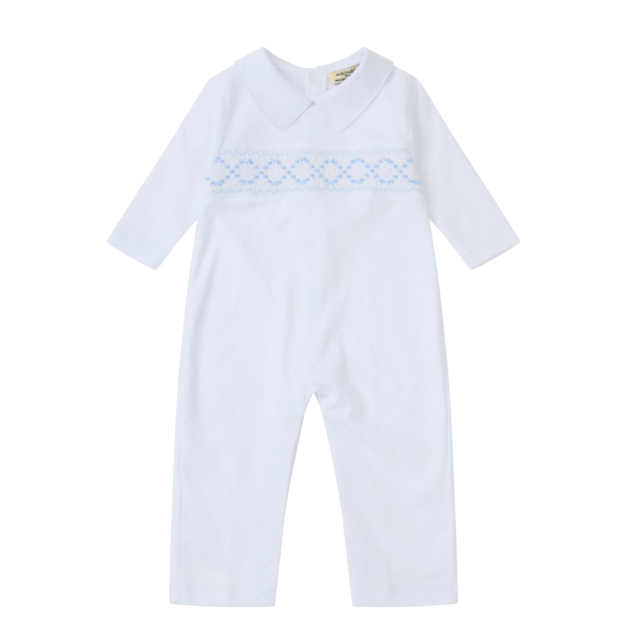 Baby Boy Blue and white overall pyjama