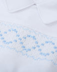 Baby Boy Blue and white overall pyjama