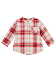 Red and white plaid shirt MIBONBON