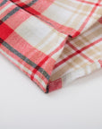 Red and white plaid shirt MIBONBON