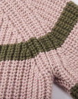 Pink and green long sweater from MIBONBON