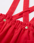 Red skirt with suspenders from MIBONBON