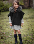 Girl’s hooded poncho