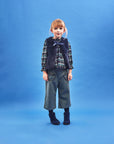 Dark Blue Faux-Fur Sleeveless Gilet