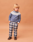 Blue Jacquard George Sweater for Boys