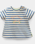 Blue and white striped t-shirt for boys