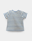 Blue and white striped t-shirt for boys