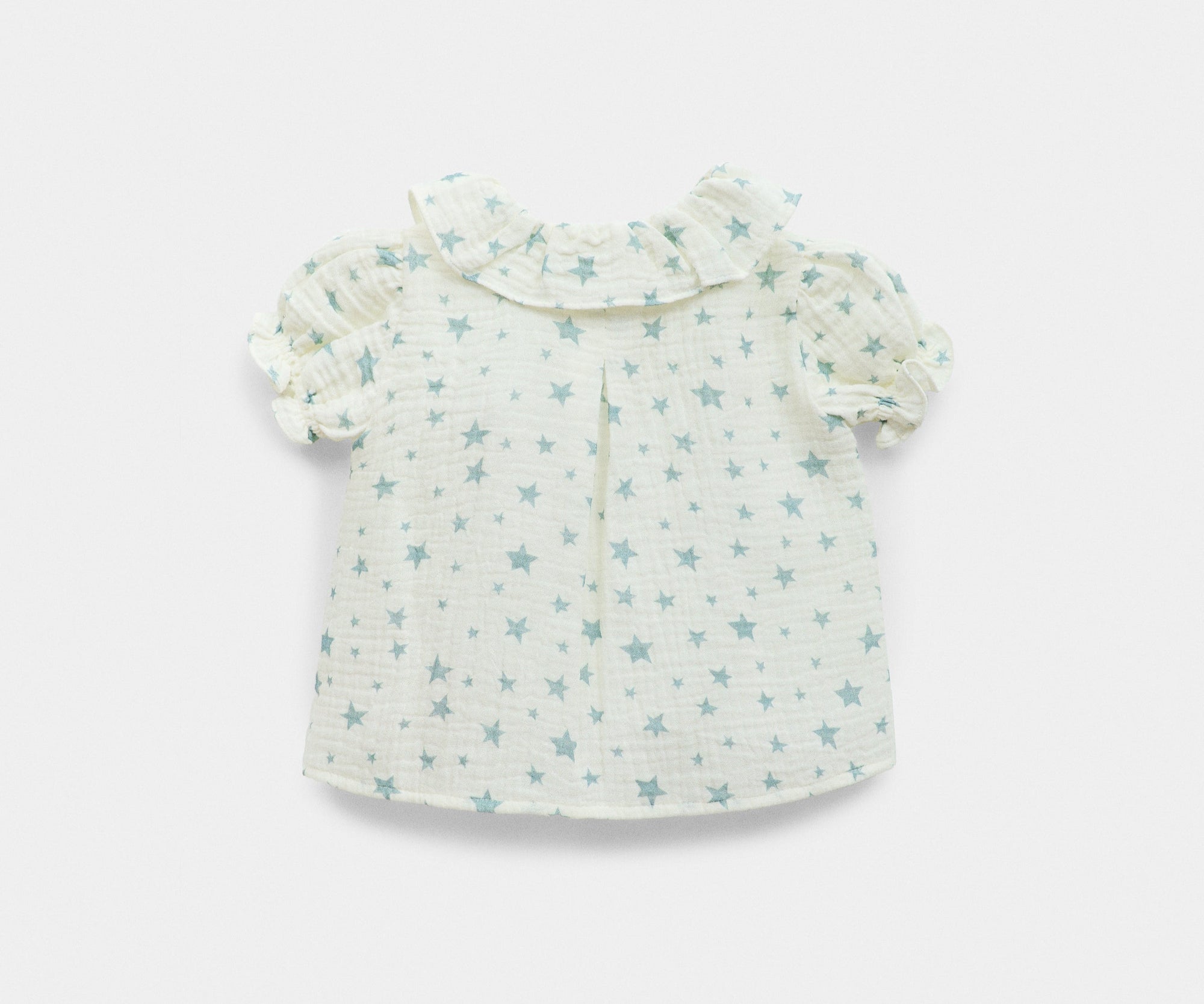 Baby girl blouse with green stars