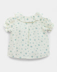 Baby girl blouse with green stars