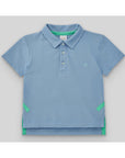 Short-sleeved polo with lapel collar for boys