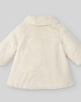 Coat with a soft fur collar for girls