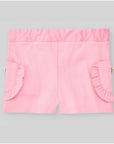 Shorts for a girl with golden flower buttons