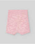 Melange textured short knit pants