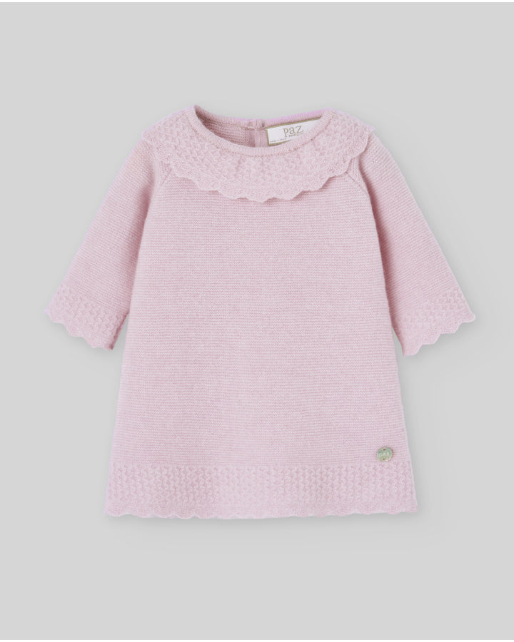 a pink wool knitted dress Straight-cut in plain and cashmere knit – MIBONBóN Ted hughes