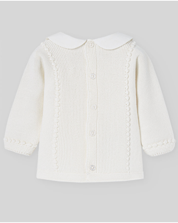 Long-sleeved wool baby jumper