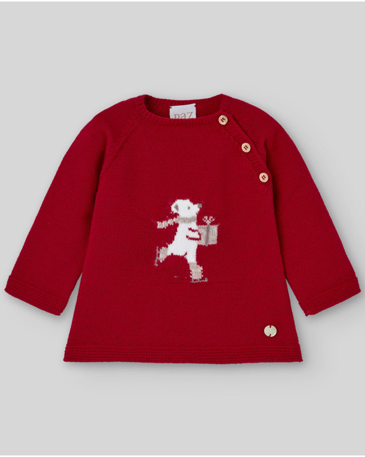 RED KNITTED SET FOR XMAS