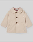 WOVEN BABY BOY BEIGE PARKA