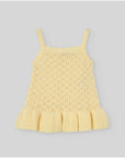 Sleeveless knitted top for baby girls