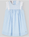Baby dress for girl in check fabric