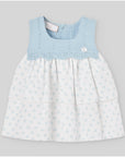 Set of short lightweight blue dress and matching bloomers