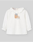 Long Sleeve T-shirt for baby girls with autum motifs