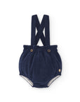 Dark Blue Corduroy Rompers