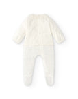 Ivory Cotton Pyjamas with Berta collar for Baby Girl